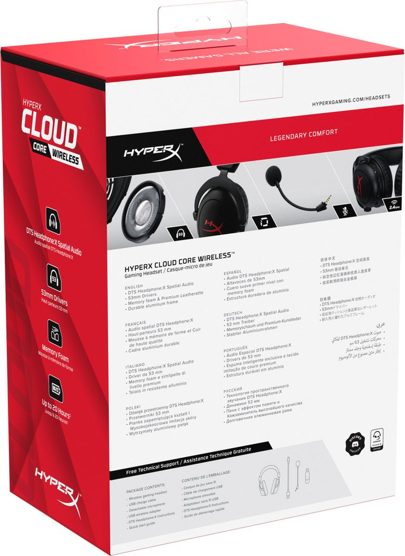 HYPERX Draadloze Gamingheadset Cloud Core Wireless