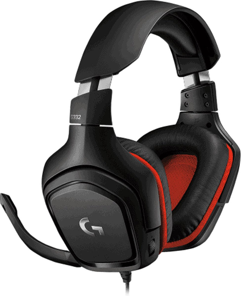 LOGITECH G332 Zwart / Rood Gamingheadset