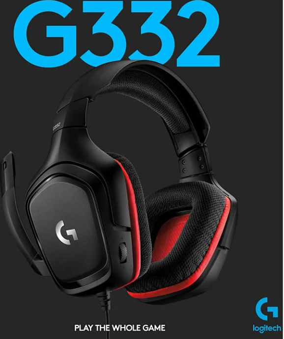 LOGITECH G332 Zwart / Rood Gamingheadset