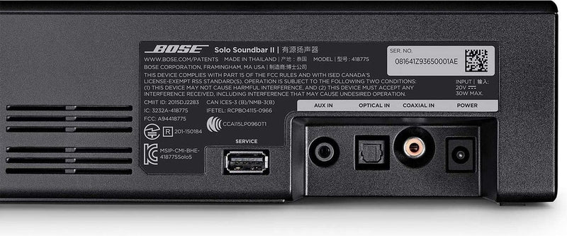 Bose Solo Soundbar Series II – TV speaker met Bluetooth - Zwart