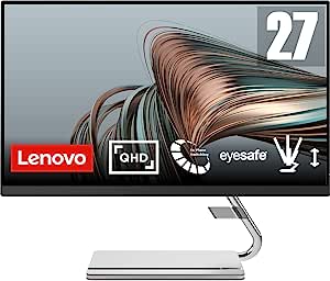Lenovo Q27q-20 /27"/IPS/Metal Stand/75Hz/4ms/QHD 2560 x 1440/zwart monitor